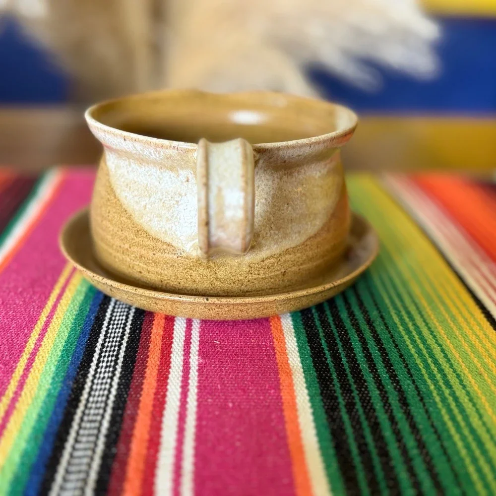 UNIQUE FIND! Handmade Stoneware Batter Bowl | Vintage Ceramic Mixing Bowl